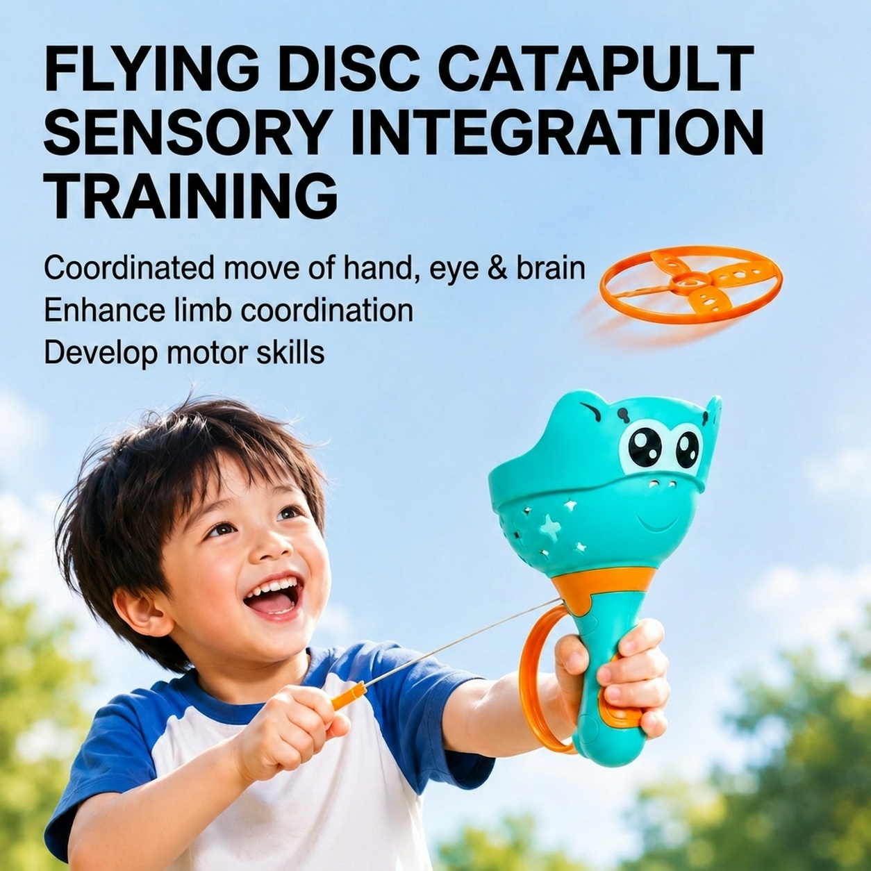 Catapult Launcher Toy - لعبة قاذفة القرص الطائر للأطفال من