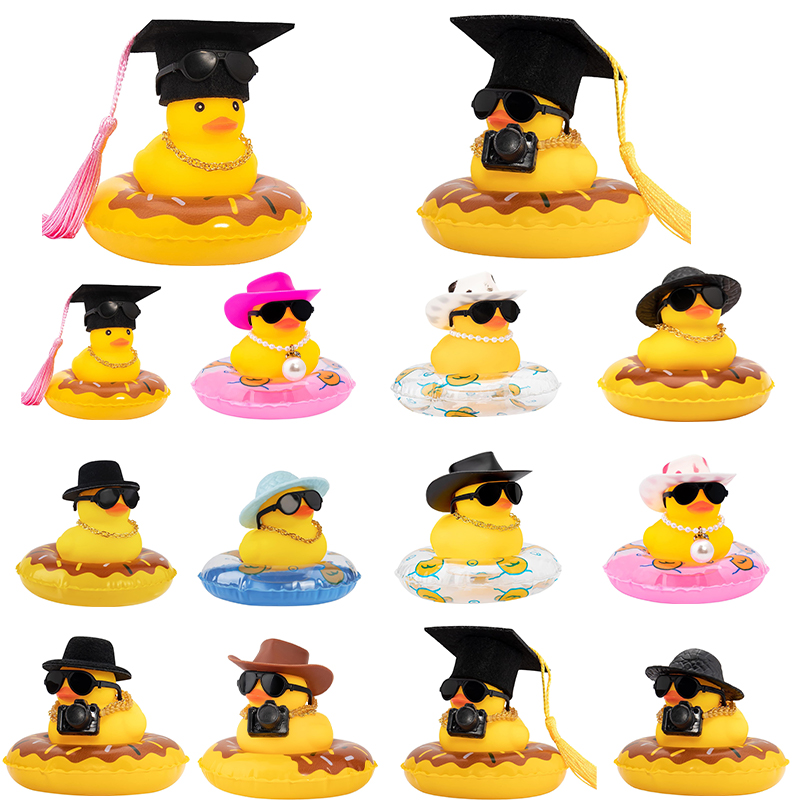 Rubber Duck Bath - ملحقات الكاميرا لتزيين لوحة القيادة المطاطية