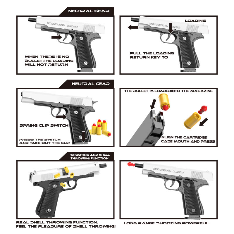 مسدس مسدس لعبة كولت M1911، غلا - مراجعة Catapult Launcher Toy وسعره